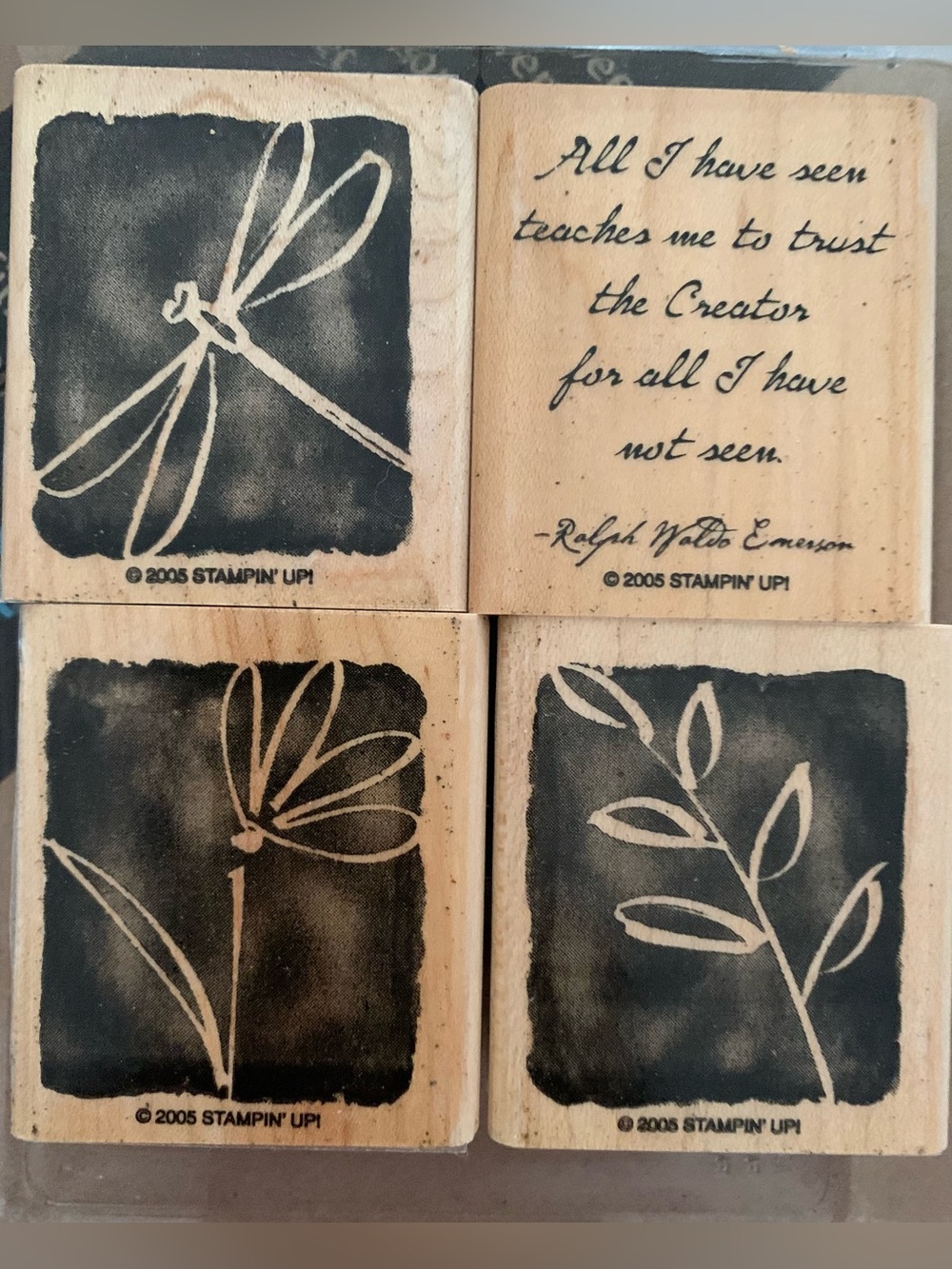 Stamp’in Up- All I Have Seen 2005 Wood Mount Stamp Set